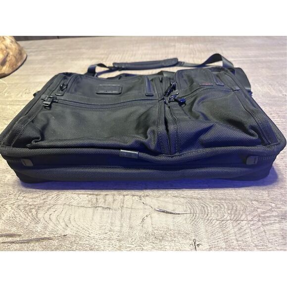 Tumi Alpha Black Ballistic Nylon Expandable Laptop Briefcase Bag - Picture 5 of 12